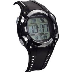EUROTIME DCF náramkové hodinky 1681987 (Ø x v) 40 mm x 16 mm černá/stříbrná Materiál pouzdra=plast materiál řemínku=plast
