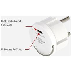 Brennenstuhl 1508110010 adaptér, USB-C® zástrčka, 12 W, bílá