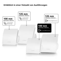 Bosch Home Comfort Fan 1500 W125 Nástěnné ventilátory 230 V 182 m³/h 125 mm
