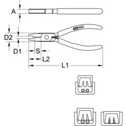 KS Tools 115.1435 1151435 krimpovací kleště dutiny na kabely, 0.5 do 6 mm²