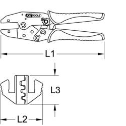 KS Tools 115.1435 1151435 krimpovací kleště dutiny na kabely, 0.5 do 6 mm²