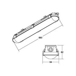 Brumberg 78011114 LED světlo do vlhkých prostor LED pevně vestavěné LED 18 W bílá šedá