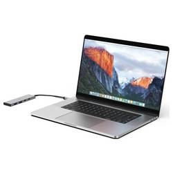 Hama 00200147 USB Hub 4 porty USB-C™ (USB 3.2 Gen 2), USB 3.2 (Gen 2) , USB-C® (s napájením) USB 3.2 Gen2 10 GBit/s šedá
