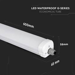 V-TAC VT-6076 LED světlo do vlhkých prostor Energetická třída (EEK2021): E (A - G) LED trubice LED 18 W studená bílá bílá