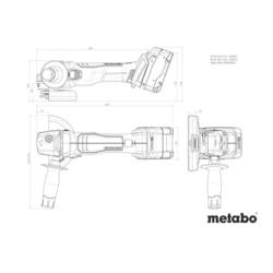 Metabo W 18 L BL 9-125 602374850 Akumulátorová úhlová bruska 125 mm, bezkartáčové, bez akumulátoru, bez nabíječky, 18 V