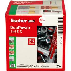 Fischer 538256 DUOPOWER 8x65 S LD 2komponentní hmoždinka 65 mm 8 mm 25 ks