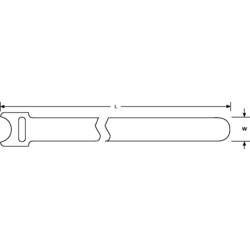 HellermannTyton kabelový manažer na suchý zip ke spojování háčková a flaušová část (d x š) 200 mm x 12.5 mm černá 10 ks