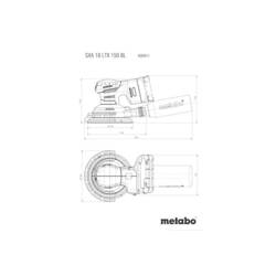 Metabo 600411840 akumulátorová excentrická bruska bezkartáčové, kufřík, bez akumulátoru, bez nabíječky 18 V Ø 150 mm