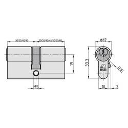 Basi V5001-0510-0010 dvojitá profilová cylindrická vložka 35 / 40mm