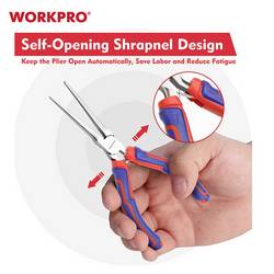 WorkPro WP231095 Univerzální Mini špičaté kleště chrom-vanadová ocel 110 mm