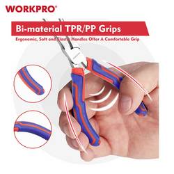 WorkPro WP231095 Univerzální Mini špičaté kleště chrom-vanadová ocel 110 mm