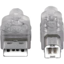 Manhattan USB kabel USB 2.0 USB-A zástrčka, USB-B zástrčka 3.00 m stříbrná 340458