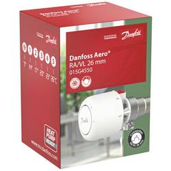 Danfoss Aero RA/VL, 26mm termostatická hlavice, 015G4550, mechanický, 7 do 28 °C