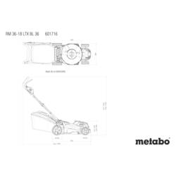 Metabo RM 36-18 LTX BL 36 akumulátor Akumulátorová sekačka + 2. akumulátor, vč. nabíječky 18 V šířka sekání 36 cm