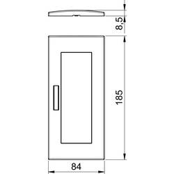 OBO Bettermann 6119382 kryt (š x v x h) 185 x 84 x 8.5 mm 1 ks bílá