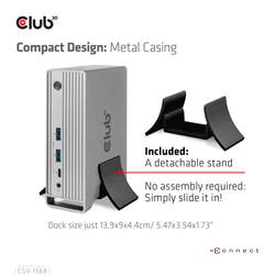 club3D USB-C® dokovací stanice 4K ChargingDock USB-C Vhodné pro značky (dokovací stanice pro notebook): Club 3D napájení USB-C®
