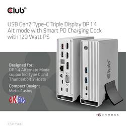 club3D USB-C® dokovací stanice 4K ChargingDock USB-C Vhodné pro značky (dokovací stanice pro notebook): Club 3D napájení USB-C®