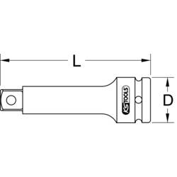 KS Tools 515.1377 5151377 prodlužovací nástavec pro nástrčné klíče Pohon (šroubovák) 3/4 150 mm 1 ks