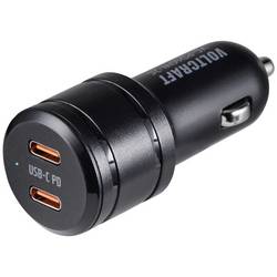 VOLTCRAFT VC-PD40W-2C USB nabíječka, USB Power Delivery (USB-PD) , 2x USB-C®, 40 W, Dodávka energie, černá