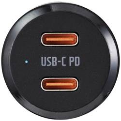 VOLTCRAFT VC-PD40W-2C USB nabíječka, USB Power Delivery (USB-PD) , 2x USB-C®, 40 W, Dodávka energie, černá