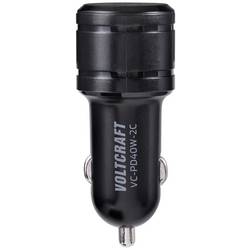 VOLTCRAFT VC-PD40W-2C USB nabíječka, USB Power Delivery (USB-PD) , 2x USB-C®, 40 W, Dodávka energie, černá