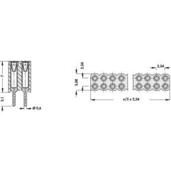 Fischer Elektronik precizní dutinková lišta Počet řádků: 2 Počet kontaktů v řadě: 36 10026762 1 ks