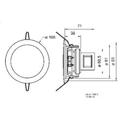 Visaton DL 8 - 100 V stropní reproduktor 30 W 8 Ω bílá 1 ks