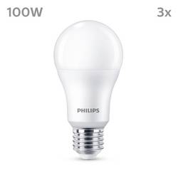 Philips 8719514451391 LED Energetická třída (EEK2021) E (A - G) E27 13 W = 100 W teplá bílá 3 ks
