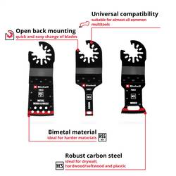 Einhell 708103 Multit.-Set Holz/Metal 3tlg SB HCS , Bimetal sada multifunkčního nářadí 1 ks