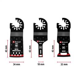 Einhell 708103 Multit.-Set Holz/Metal 3tlg SB HCS , Bimetal sada multifunkčního nářadí 1 ks