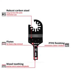 Einhell 708021 HCS Holz, 10mm HCS ponorný pilový list 10 mm 1 ks