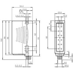 Pepperl+Fuchs RLG28-55/40a/73c/136 světelná mřížka, RLG28-55/40a/73c/136, Rozpoznání kontrastu, 12 - 30 V/DC, 1 ks