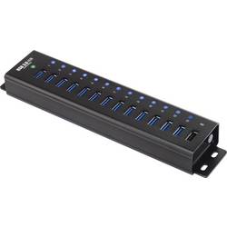 Renkforce RF-3897144 USB Hub 13 portů USB-A USB 3.0 5 GBit/s s hliníkovým krytem, pro montáž na zeď, s portem pro rychlé nabíjení RF-3897144