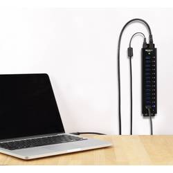 Renkforce RF-3897144 USB Hub 13 portů USB-A USB 3.0 5 GBit/s s hliníkovým krytem, pro montáž na zeď, s portem pro rychlé nabíjení RF-3897144