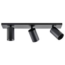 Deko Light 348250 Can Tilt eckig, 3x 7,5 W GU10, Schwarz Stropní svítidlo GU10 7.5 W černá