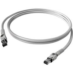 Easylan CP1OAMSMS0030 RJ45 síťové kabely, propojovací kabely CAT 6A S/FTP 3.00 m šedá dvoužilový stíněný, bez halogenů, samozhášecí 1 ks