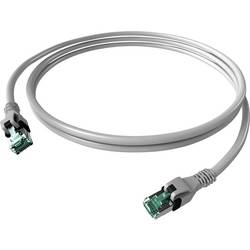 Easylan CPP1OAAAAA0030 RJ45 síťové kabely, propojovací kabely CAT 6A S/FTP 3.00 m šedá dvoužilový stíněný, bez halogenů, samozhášecí 1 ks