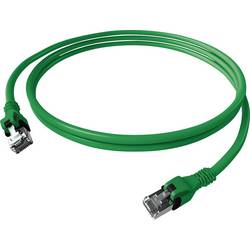 Easylan CPP1OGAGAG0050 RJ45 síťové kabely, propojovací kabely CAT 6A S/FTP 5.00 m zelená dvoužilový stíněný, bez halogenů, samozhášecí 1 ks