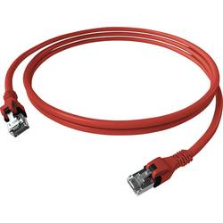 Easylan CPP1ORARAR0005 RJ45 síťové kabely, propojovací kabely CAT 6A S/FTP 0.50 m červená (jasná) dvoužilový stíněný, bez halogenů, samozhášecí 1 ks