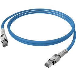 Easylan CP1OBMSMS0015 RJ45 síťové kabely, propojovací kabely CAT 6A S/FTP 1.50 m modrá dvoužilový stíněný, bez halogenů, samozhášecí 1 ks