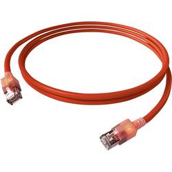 Easylan CS1ORADAD0005 RJ45 síťové kabely, propojovací kabely CAT 6A S/FTP 0.50 m červená (jasná) dvoužilový stíněný, bez halogenů, samozhášecí 1 ks