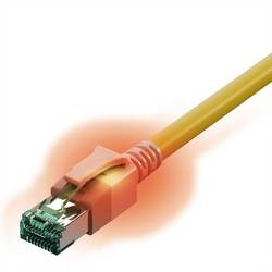 Easylan CS1OYADAD0050 RJ45 síťové kabely, propojovací kabely CAT 6A S/FTP 5.00 m žlutá dvoužilový stíněný, bez halogenů, samozhášecí 1 ks