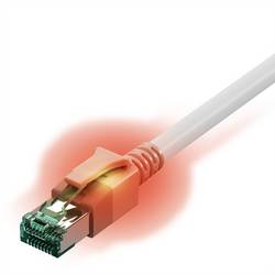 Easylan CS1OWADAD0030 RJ45 síťové kabely, propojovací kabely CAT 6A S/FTP 3.00 m bílá dvoužilový stíněný, bez halogenů, samozhášecí 1 ks