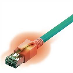 Easylan CS1OTADAD0020 RJ45 síťové kabely, propojovací kabely CAT 6A S/FTP 2.00 m tyrkysová dvoužilový stíněný, bez halogenů, samozhášecí 1 ks