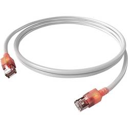 Easylan CS1OWADAD0005 RJ45 síťové kabely, propojovací kabely CAT 6A S/FTP 0.50 m bílá dvoužilový stíněný, bez halogenů, samozhášecí 1 ks