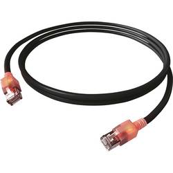Easylan CS1OSADAD0075 RJ45 síťové kabely, propojovací kabely CAT 6A S/FTP 7.50 m černá dvoužilový stíněný, bez halogenů, samozhášecí 1 ks
