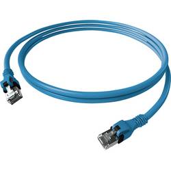 Easylan CPP1OBABAB0075 RJ45 síťové kabely, propojovací kabely CAT 6A S/FTP 7.50 m modrá dvoužilový stíněný, bez halogenů, samozhášecí 1 ks