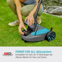 GARDENA 22/18V P4A Ready-To-Use Set akumulátor Akumulátorová sekačka mulčovací funkce, + akumulátor, s nastavením výšky sečení, vč. nabíječky 18 V šířka sekání