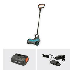 GARDENA 22/18V P4A Ready-To-Use Set akumulátor Akumulátorová sekačka mulčovací funkce, + akumulátor, s nastavením výšky sečení, vč. nabíječky 18 V šířka sekání