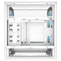 Cougar CGR-2WA3W-RGB midi tower PC skříň bílá 2 předinstalované ventilátory, boční okno, integrované osvětlení